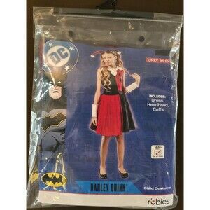 Rubie's DC Harley Quinn Girls Halloween Costume Size Small S 6 5-7 Years New C8